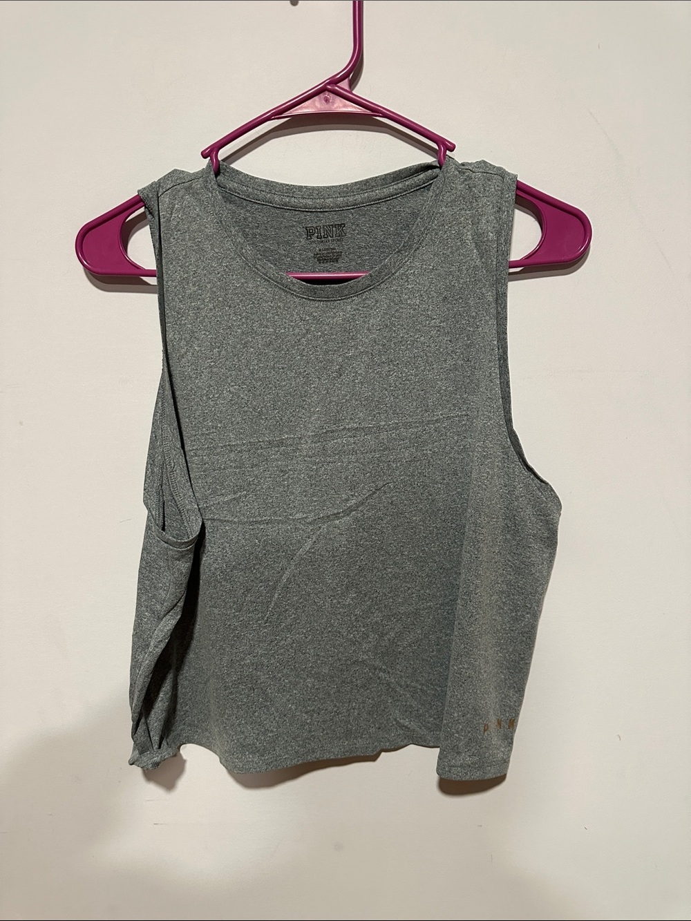 PINK Victoria's Secret Heather Gray Sleeveless Muscle Tank
